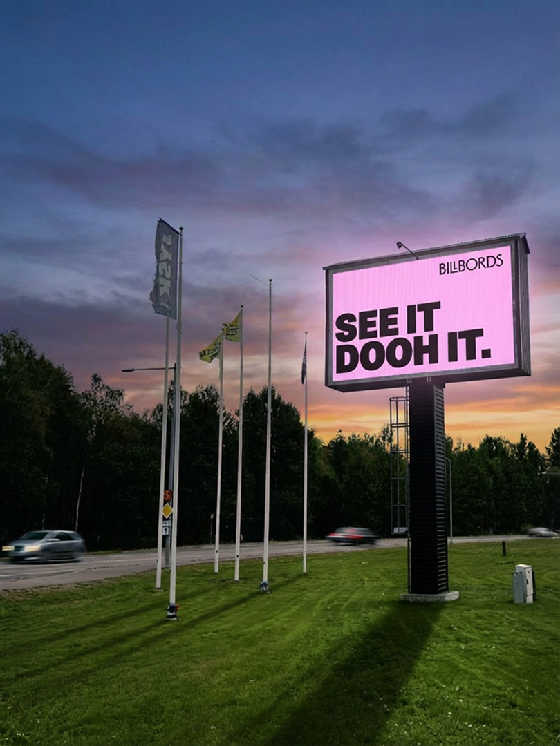 Smålandia Handelsområde Norr — digital reklamskärm i Gislaved