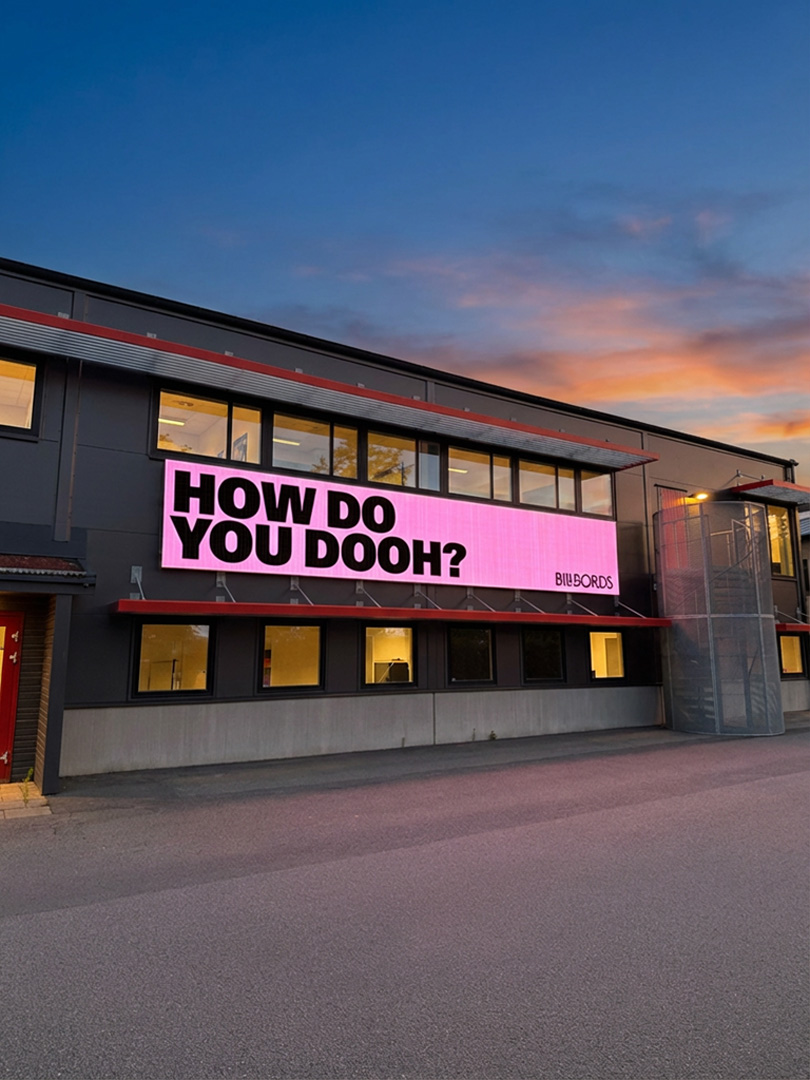 Södra Infarten — digital reklamskärm i Halmstad, Östra infart