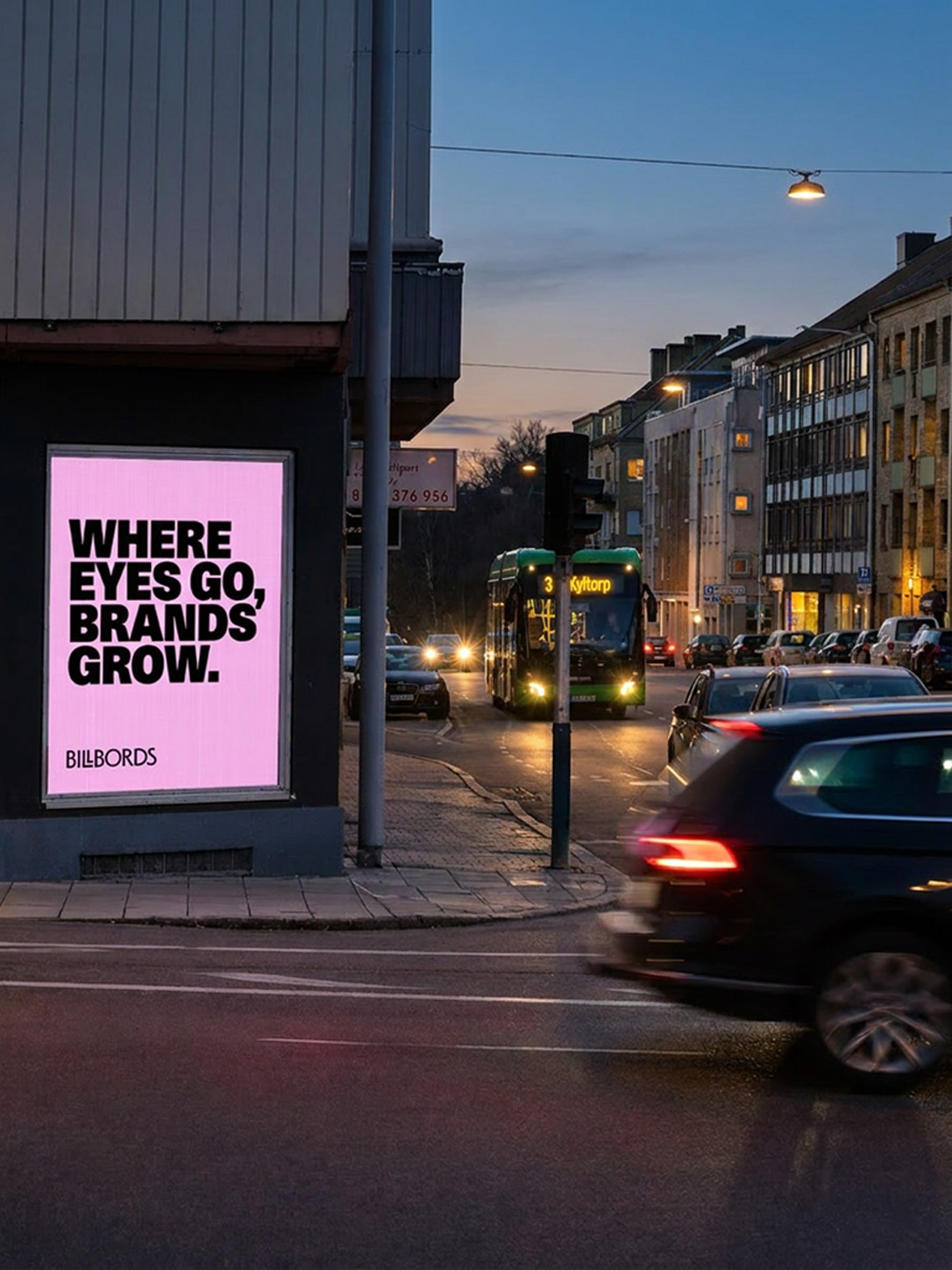 Norra Infartsleden — digital reklamskärm i Helsingborg
