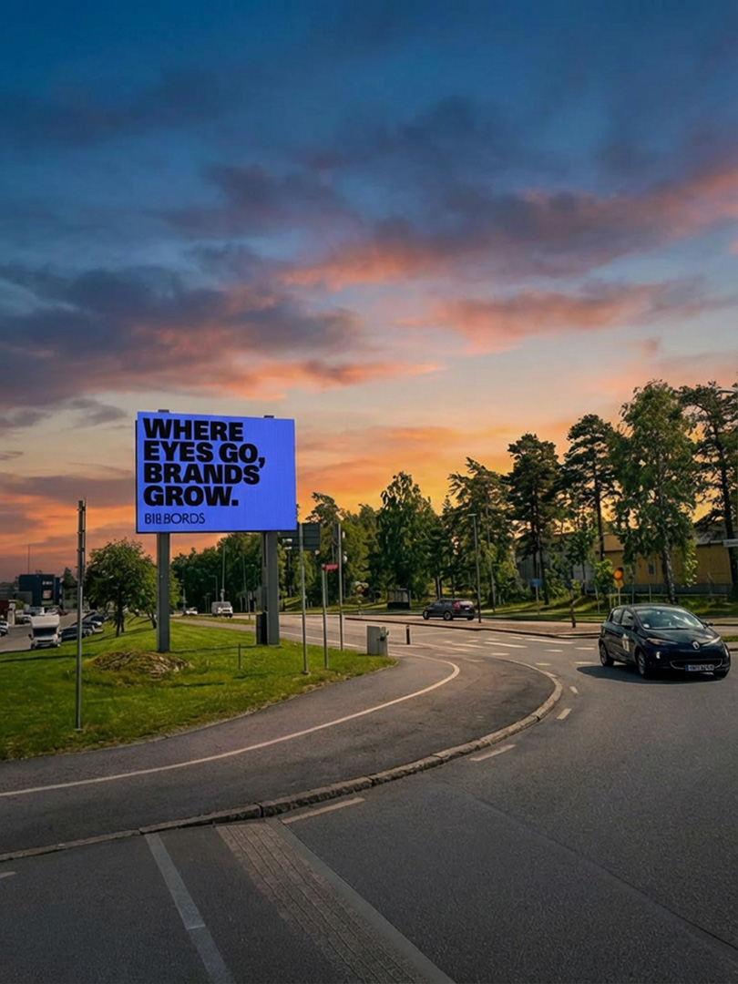 Mörners Väg Norr — digital reklamskärm i Växjö, Mörners Väg